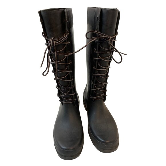 Timberland Womens Welfleet Black Rubber Tall Rain Mud Boots Size 8 B9025 - Picture 5 of 8